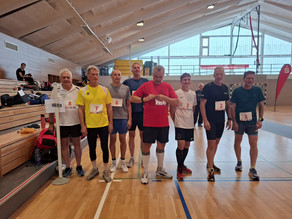 Die Herren vor ihrem Lauf beim Fencathlon