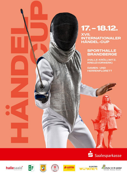 Plakat XVII. Händel-Cup im Damen-/Herrenflorett in Halle (Saale), 2022